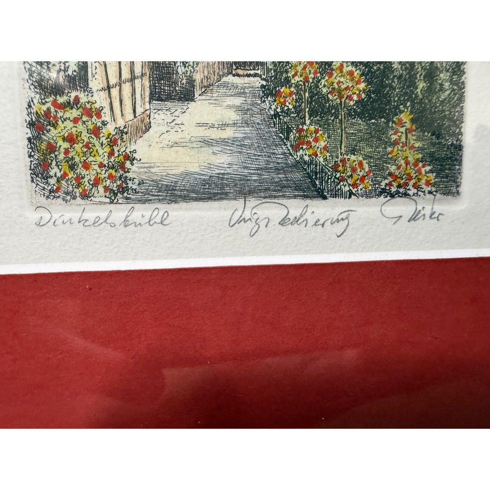 Pair of Signed Inge Reith & G. Miko Etchings Dinkelsbühl Germany Medieval Town - Picture 10 of 13